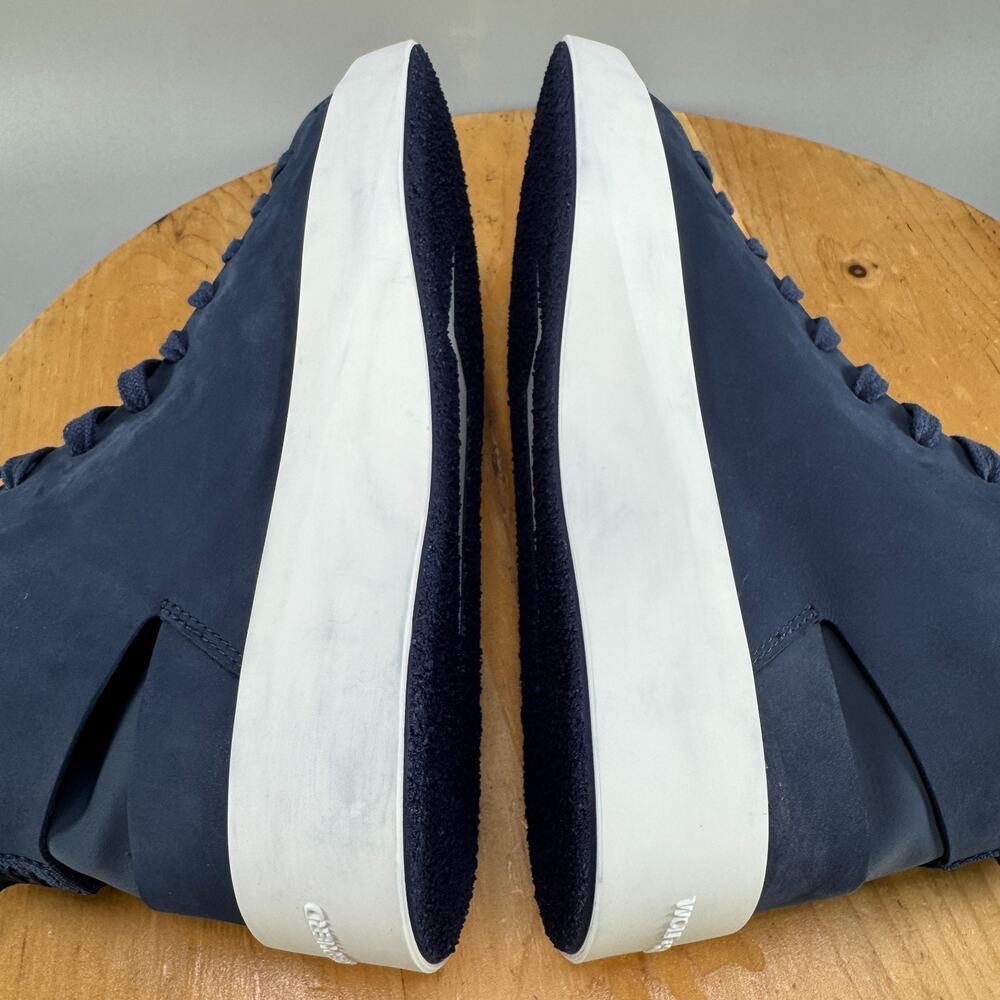 Wolf & Shepherd Cruise High Top Men’s Size 8 Blue Shoes Leather Lace Up Sneakers - Picture 6 of 9